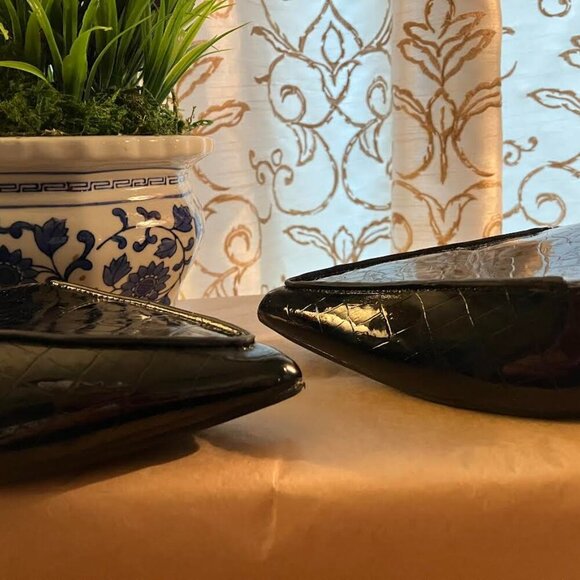 Lulus Joelle Croc Black Loafer Slides Size 8.5 NWOT - Picture 7 of 10